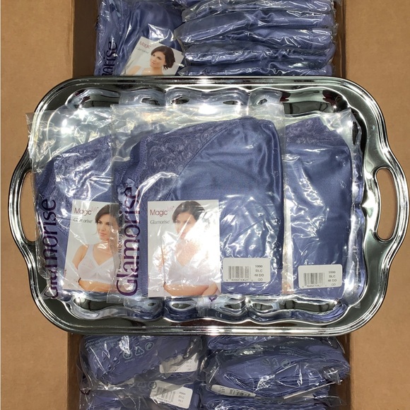 Set of 3! 48DD Glamorise MAGIC LIFT Full Figure Bra (COMFORT-STRAPS) Blue NEW - Picture 13 of 14